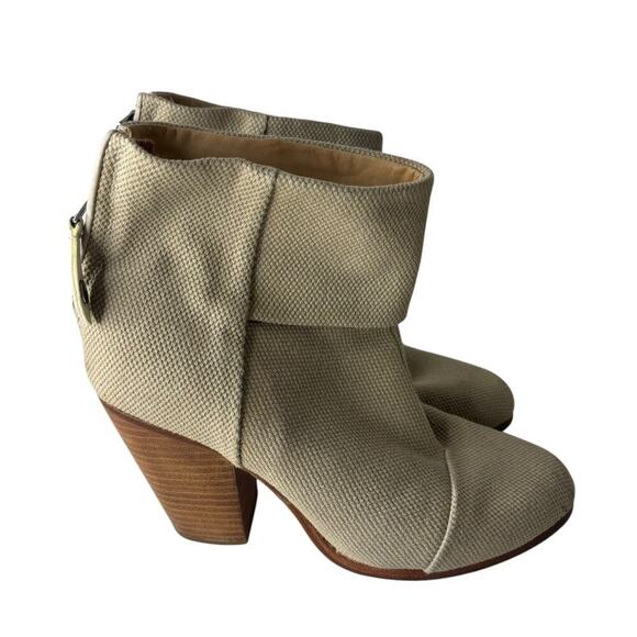 Rag & Bone Newbury Canvas Ankle Boot Camel Size 9 - Picture 2 of 7